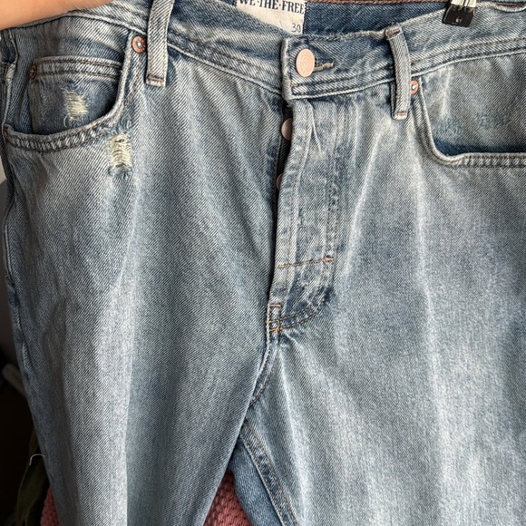 Free People Unknown Legend Mid Rise Skinny Jeans Sea Mist Gray | Size 30 - Picture 9 of 9